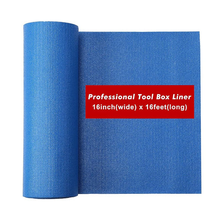 CASOMAN Professional Grade High Grip Tool Box Liner, Drawer Liner, and Shelf Liner, Blue, 16 inch (Wide) x 16 feet (Long), Adjustable Thick Cabinet Liners