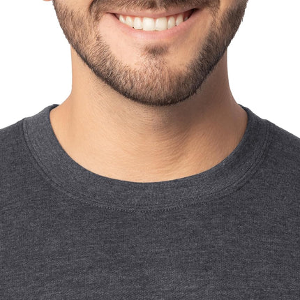 Sudadera y sudadera con capucha de felpa Eversoft de Fruit of the Loom para hombre, sudadera - Negro jaspeado, talla 2XL