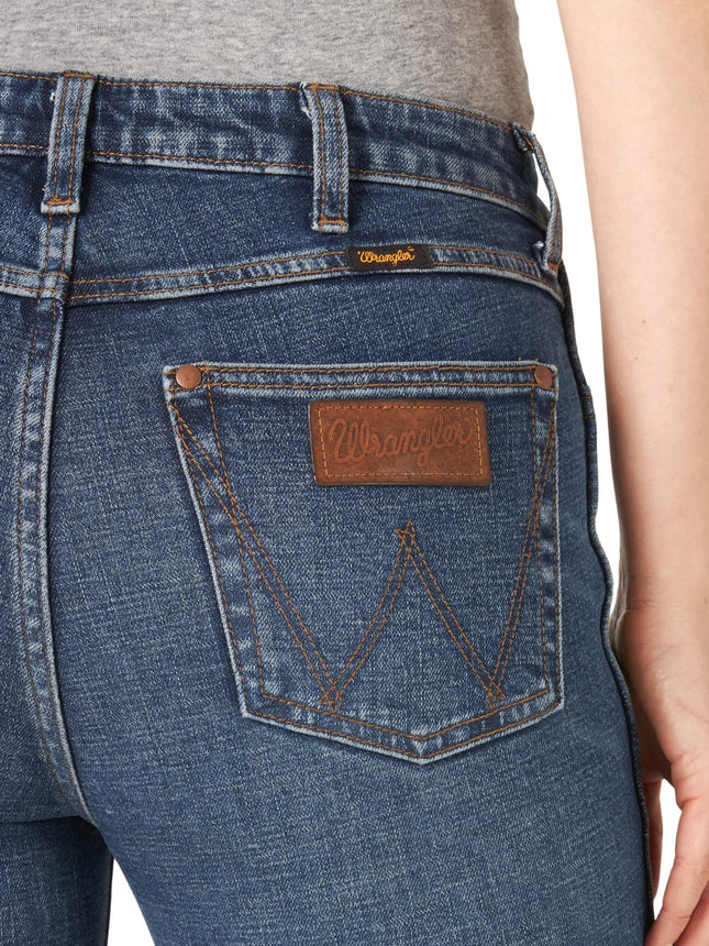 Wrangler Jean évasé coupe trompette taille haute style rétro pour femme, Paige, 31W x 32L