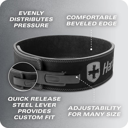 Harbinger 10 mm Thick Lever Belt, Black, Medium