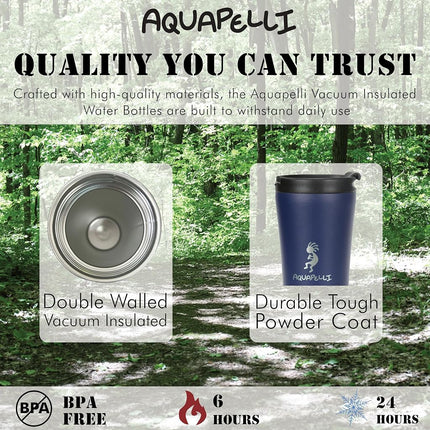Taza de café de viaje Aquapelli con aislamiento al vacío, 473 ml