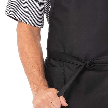 Chef Works Cross-Back Bib Apron Kitchen, Black, One Size