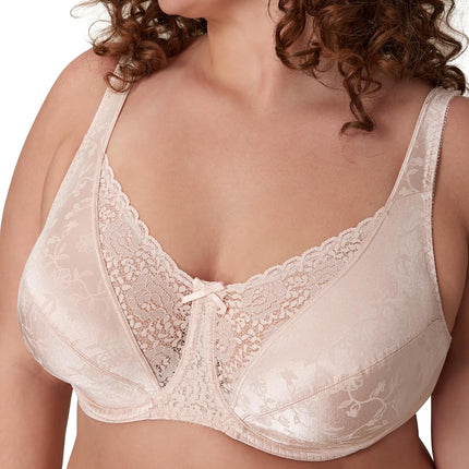 Playtex Women's Secrets Signature Floral Underwire Bras, Sandshell, 40DD UK