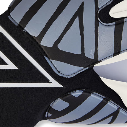 Mitre Impel Goalkeeper Gloves | Shock Absorption | Extra Grip, Black/Grey, Size 10