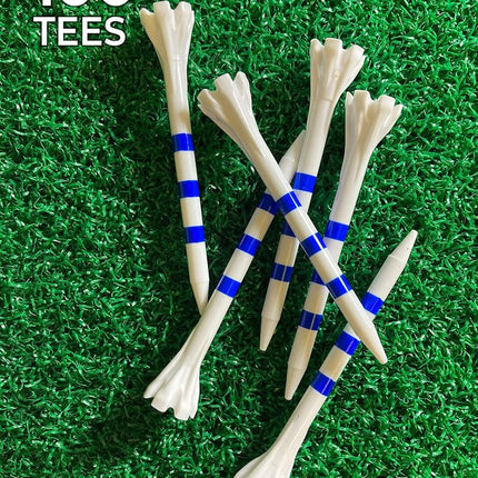 Champ 2-3/4" My Hite FlyTee White/Blue Stripe Golf Tee, 100 Count