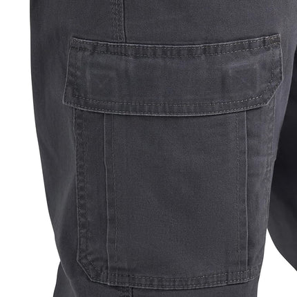 Wrangler Authentics Men's Relaxed Fit Stretch Cargo Pant Casual, Anthracite Twill, 34W x 30L