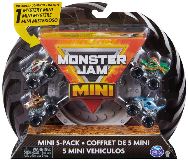 Monster Jam, Official Mini 5-Pack with Mystery Col