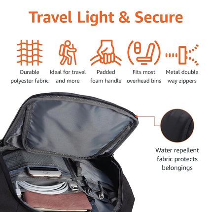 Amazon Basics 15.6-Inch Laptop Backpack, Water Resistant Rucksack for Business Travel, Work or School, Padded Shoulder Straps, Black