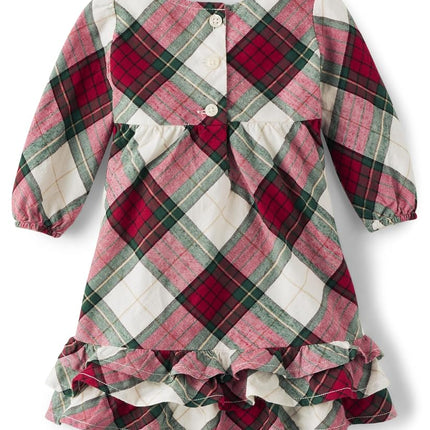 Vestidos de manga larga Gymboree para bebé niña y recién nacida, de temporada, a cuadros navideños, de 6 a 9 meses