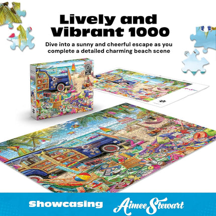 Buffalo Games - Aimee Stewart Beach Vacation - 1000 Piece Puzzle for Adults