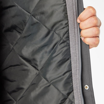 Chaqueta camisa con capucha de forro polar Dickies de hombre con DWR, color pizarra, 4X Tall