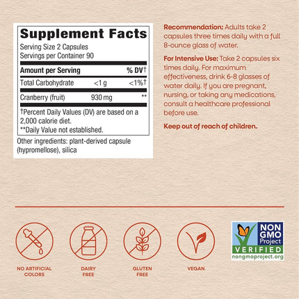 Nature's Way Cranberry Fruit, 180 Vcaps