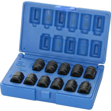 Grey Pneumatic (1211P 3/8" Drive 11-Piece Pipe Plug Socket Set