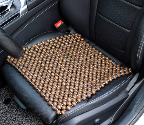 EXCEL LIFE Natural Wood Beaded Seat Cover Pad Mat 