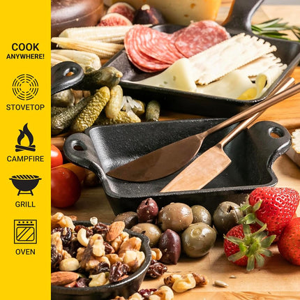 Lodge 0.30 litre / 10 ounce Heat-Treated Pre-Seasoned Cast Iron Square Mini Server