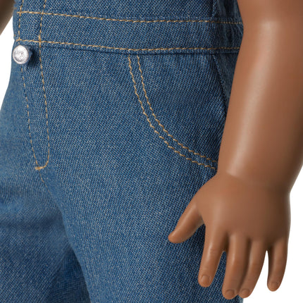 American Girl Western Flowers Denim Jumpsuit