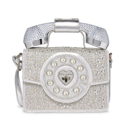 Betsey Johnson Women's Million Stars Phone Bag Reorder, Silver, One Size