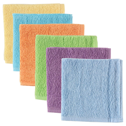 Luvable Friends Washcloths, Yellow, 6-Count
