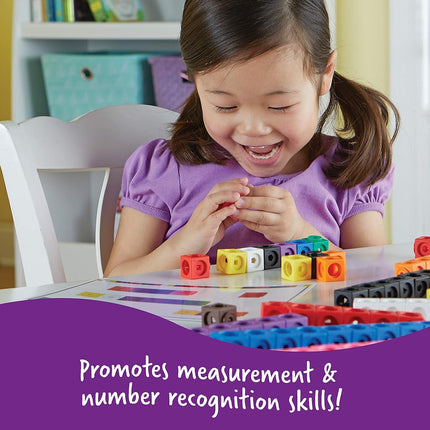 Learning Resources Early Math Mathlink Cube Activity Set, Assorted Colors, 115Piece, Ages 4+