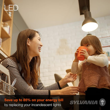 Sylvania Ultra A19 LED Light Bulb, 60W Equivalent, Efficient 9W, Medium Base, Dimmable, Frosted Finish, 2700K, Soft White - 8 Pack (41954)