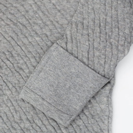 HonestBaby Organic Cotton Matelasse Kimono Coverall, Gray Heather, 12 Months