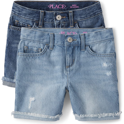 The Children's Place Girls Distressed 2 Pack Denim