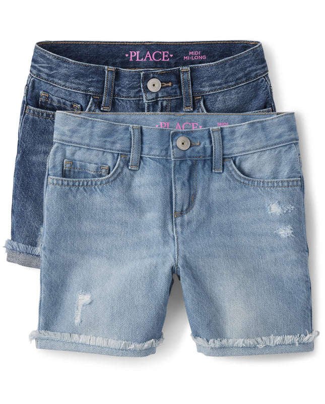 The Children's Place Girls Distressed 2 Pack Denim
