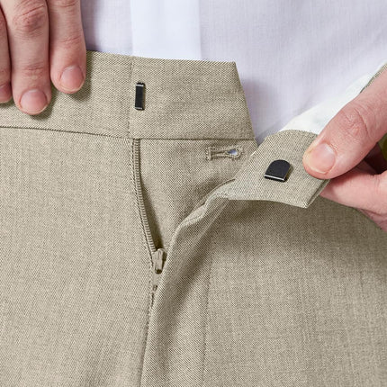 Kenneth Cole Reaction - Stretch Modern Fit Flat-Front Pant... Manifestation of Stretchhose M Modernem Schnitt, Modern Men's, Oatmeal, 38 W/32 L