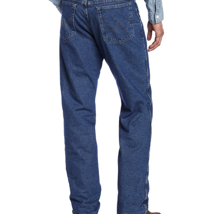 Wrangler Rugged Wear Men's Woodland Thermal Jean,Stonewashed Denim,44x32