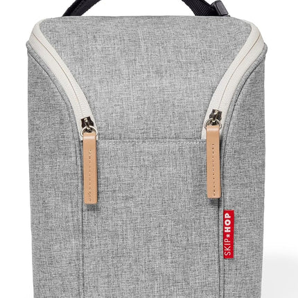 Skip Hop Grab and Go Double Bottle Bag, Grey Melange