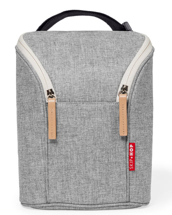 Skip Hop Grab and Go Double Bottle Bag, Grey Melan