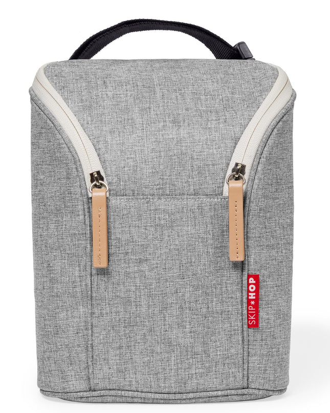 Skip Hop Grab and Go Double Bottle Bag, Grey Melan