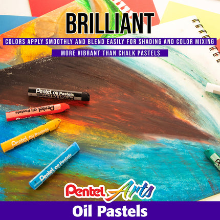 Pasteles al óleo Pentel Arts - Paquete de 432 piezas para aula (PHN-12CP2)