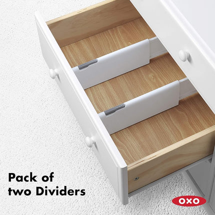Oxo Expandable Dresser Drawer Divider, Pack of 2