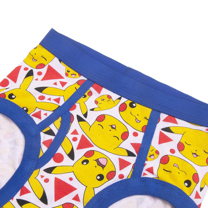 Pokemon Boys' Exclusive 8-Pack 100% Combed Cotton Briefs with Pikachu, Evee, Squirtle, Jigglypuff and More in Sizes 4, 6 & 8, 8-Pack, 8
