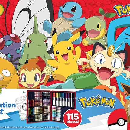 CRAYOLA Pok�mon Imagination Art Set (115pcs), Kids Art Kit, Coloring Supplies, Pokemon Toys, Pokemon Gift for Boys & Girls, Ages 5+