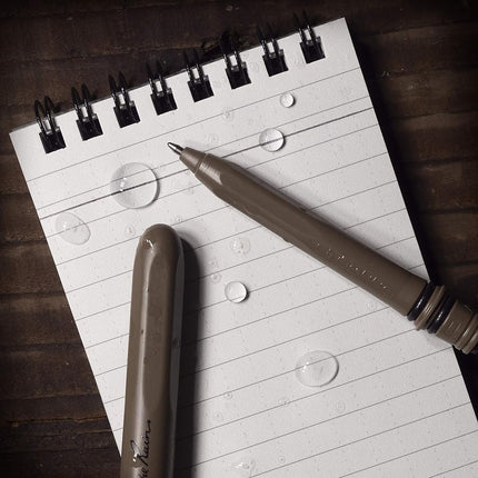 Rite in the Rain All-Weather EDC Pen, Flat Dark Earth, Black, OD Green Pokka 3-Pack, Black 0.8mm Ink, Fine Point (No. TAC92)