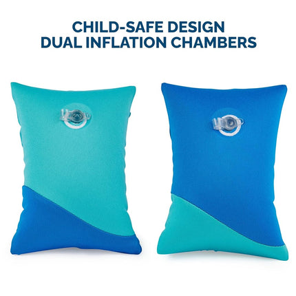 Swimways Soft Swimmies Inflatable Floats for Toddlers, Inflatable Pool Floats and Arm Floats, Pool Accessories for Kids Ages 3-5, Blue