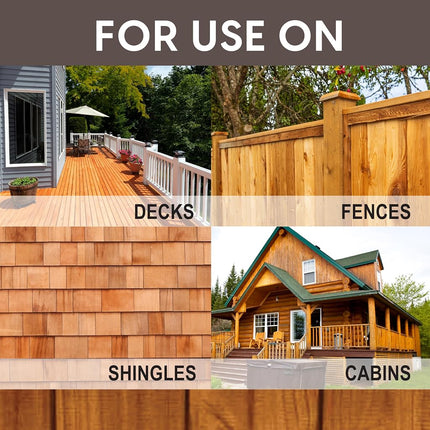 Ready Seal Exterior Wood Stain | Semi-Transparent Oil-Based Formula | Professional Grade Stain and Sealer in One | Ideal for Decks, Fences, Pergolas, Wood Siding & More | 5 Gallon | Natural Cedar