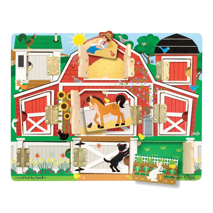 Melissa & Doug Magnetic Farm Hide & Seek Board: Magnetic Farm Hide & Seek Board,12.00" L x 9.00" W x 0.75" H,4592
