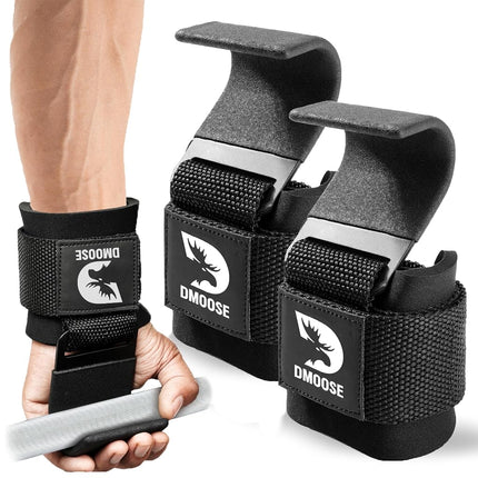 DMoose Fitness Weight Lifting Hooks (Pair) for Dea
