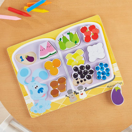 Melissa & Doug Blue's Clues & You! Wooden Chunky Puzzle - Fridge Food, Multicolor, 33024