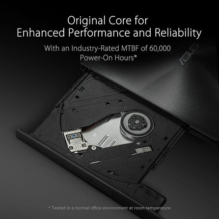 ASUS ZenDrive Black 13mm External 8X DVD/Burner Drive +/-RW with M-Disc Support, Compatible with Both Mac & Windows and Nero BackItUp for Android Devices (USB 2.0 & Type-C Cables Included)