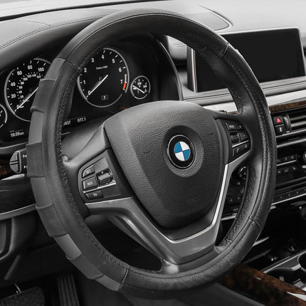 FH Group FH2005GRAY Steering Wheel Cover (Genuine Leather Sport Gray)