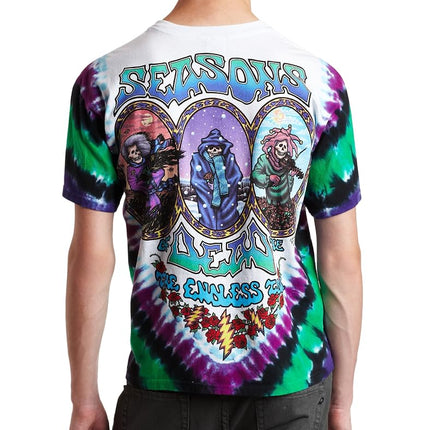 Liquid Blue Men's Grateful Dead Seasons of The Dead Tie Dye T-Shirt, Multi, Medium