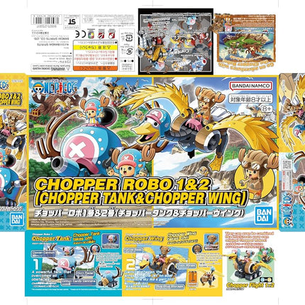 Bandai Spirits One Piece Chopper Robot No. 1 & 2 (Chopper Tank & Chopper Wing) Color Coded Plastic Model