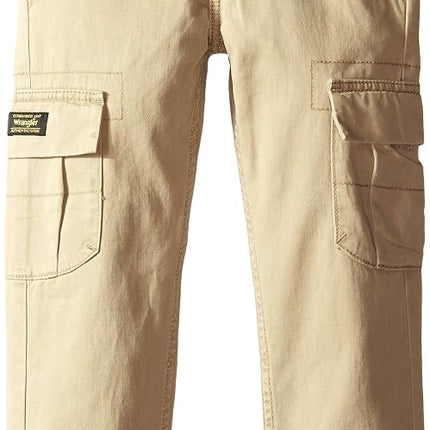 Wrangler Authentics Boys’ Classic Cargo Pant, Desert, 4