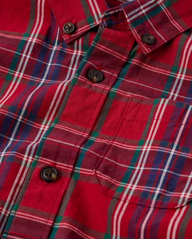 Gymboree,and Toddler Long Sleeve Plaid Button Up Shirts, Salsa, 3T
