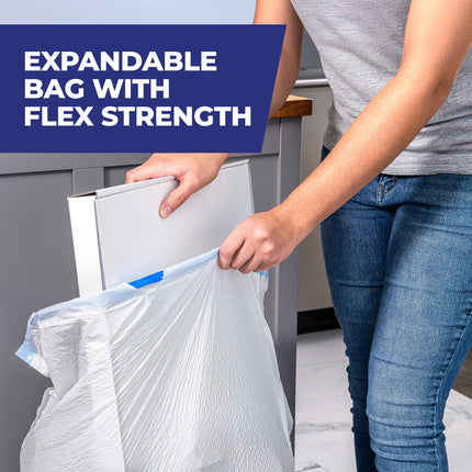 Hefty Ultra Strong 13 Gallon Trash Bags, Tall Kitchen Trash Bags 13 Gallon Size, Drawstring Closure, Continuous Odor Control, White, Clean Burst Scent, 110 Bags