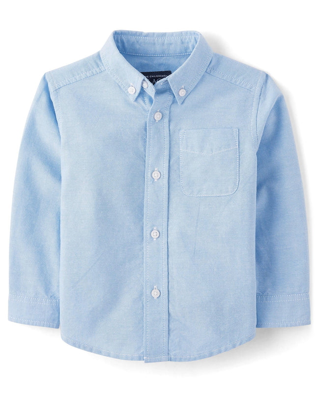 The Children's Place Baby Boys Long Sleeve Oxford 